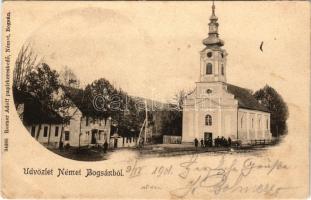 1901 Boksánbánya, Németbogsán, Deutsch-Bogsan, Bocsa Montana; Római katolikus templom. Rosner Adolf kiadása / Catholic church (EK)