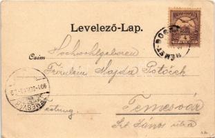 1901 Boksánbánya, Németbogsán, Deutsch-Bogsan, Bocsa Montana; Római katolikus templom. Rosner Adolf ...