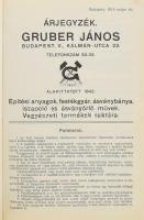 1914 Gruber János építési anyagok, fesékgyár, ásványbánya. iszapoló és ásványőrlő művek. reklám kata...
