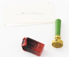 cca XX. század eleje, (ómoraviczai) Heinrich nemesi család tagjának díszes monogrammal ellátott réz ...