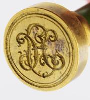 cca XX. század eleje, (ómoraviczai) Heinrich nemesi család tagjának díszes monogrammal ellátott réz ...