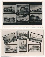 1942 Marosvásárhely, Targu Mures; 2 db régi mozaik képeslap / 2 pre-1945 mosaic postcards