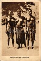 Angola, Mulheres do Humbe / African folklore, half-naked women (EK)