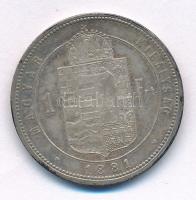 1879KB 1Ft Ag "Ferenc József / Középcímer" T:VF patina Adamo M15