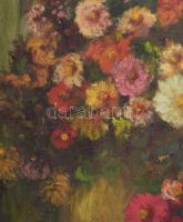 Jelzés nélkül: Csendélet. Olaj, vászon. Dekoratív, kissé sérült fakeretben. 40,5x31 cm