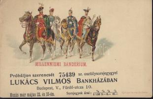 1896 Hungarian cavalrymen with lottery