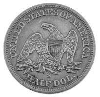 Amerikai Egyesült Államok 1860S 1/2$ Ag "Seated Liberty" San Francisco (12,42g) T:XF karco...