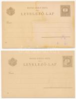 Budapest - 2 db RÉGI századforduló előtti díjjegyes Ezredéves Kiállítás litho művészlap / 2 pre-1900...