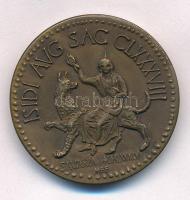 Lesenyei Márta (1930-) 1989. "MÉE Szombathelyi Csoport - Caesar Commodus" kétoldalas bronz...