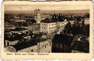 1918 Lugos, Lugoj; Román-Lugos látképe, Sternlicht Manó özlete. Nagel Sándor kiadása / Totalansicht / general view, shop (ragasztónyom / glue marks)