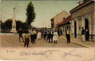 Bosanski Brod, Monumentplatz, Gasthaus / monument square, inn. Drag Miletic (Rb)