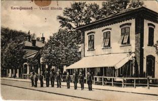 1918 Karasjeszenő, Jaszenova, Jasenovo; Vasútállomás / railway station (EM)