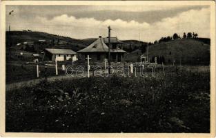 Kőrösmező, Körösmező, Yasinia, Yasinya, Jaszinya, Jassinja, Jasina (Máramaros); Csl.-Polská hranice / Csehszlovák-lengyel határ, jobb oldalon hősök temetője. S. Galac kiadása / Czechoslovak-Polish border, Hungarian military cemetery on the right