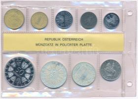 Ausztria 1973. 2gr - 50Sch (9xklf) forgalmi összeállítás fólia tokban T:AU,PP patina
Austria 1973. ...