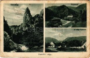 1941 Szádelő, Zádiel; Szádellői-völgy, Cukorsüveg, Turistaház, Völgy bejárata. Tobák fényképész felvételei / valley, mountain rock, tourist house (EB)