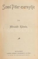 "Magyar Könyvtár 241-250", kolligátum a Magyar Könyvtár 6 kötetéből:  Mikszáth Kálmán: Szent Péter esernyője.;  Bródy Sándor: Hófehérke.;  Amerikai elbeszélők: Bret Harte, Mark Twain, Stockton. Ford.: Szappanyos Aladár.;  Heltai Jenő: Gertie és egyéb történetek.;  Faludi Ferencz versei. Bev. s jegyzetekkel ellátta: Ferenczi Zoltán.;  Petőfi Sándor költeményei. Barátság és szerelem. I. rész. Bev. és jegyzetekkel ellátta: Ferenczi Zoltán. Tull Ödön képeivel.  Bp.,én-1900-1901,Légrády. Korabeli félvászon-kötés, kissé kopott borítóval, kissé laza fűzéssel.