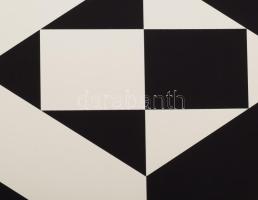 Kocsis Imre (1937-1991): Geometrikus kompozíció, 1971. Szitanyomat, karton. Jelezve balra lent. Háto...