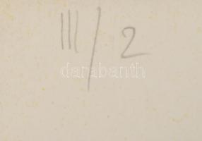 Kocsis Imre (1937-1991): Geometrikus kompozíció, 1971. Szitanyomat, karton. Jelezve balra lent. Háto...