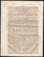1833 Vereinigte Ofner u. Pester Zeitung Nr. 2., német nyelvű hírlap 1833. jan. 6-i száma, kisebb ázá...