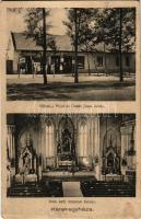 1928 Kerekegyháza, Római katolikus templom belseje, Pálinkás Pálné és Dudás János üzlete. Özv. S. Pálinkás Pálné kiadása (fl)