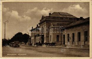 1934 Nagykanizsa, Pályaudvar, vasútállomás, automobil (fl)