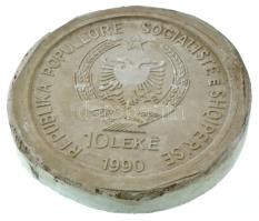 Albánia ~1990. 10L "XXV. Nyári Olimpia Barcelona 1992" érmetervezet gipsz hátlapi nagymint...