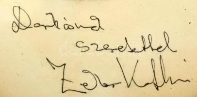 Zenker Katalin: A hatodik c. verse. autográf dedikációval, üvegezett keretben 22x28 cm