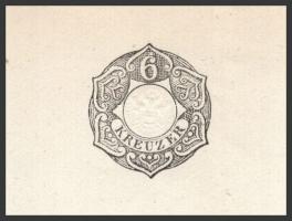 cca 1850 6kr szignettás biankó okirat