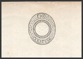 cca 1850 10kr szignettás biankó okirat