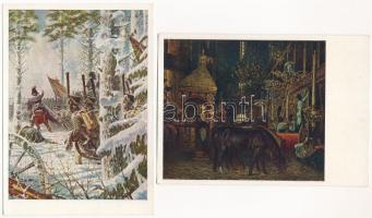 NAPOLEON - 11 db modern postatiszta képeslap, csataképek