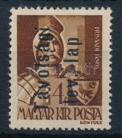 1946 Betűs Távolsági lev.-lap/4f fordított felülnyomással / Mi 873 inverted overprint