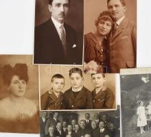 cca 1906-40 össz. kb. 42 db fotólap, több gyerek portré (közte egy színezett), egy I. világháborús k...