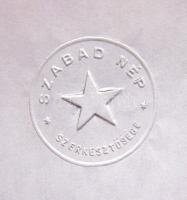 XIX. század végi öntöttvas  szárazpecsét-nyomó gép, a nyomófej később ki lett cserélve "Szabad ...