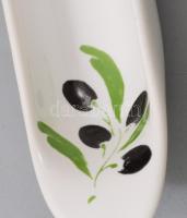 Francia porcelán olívabogyó szervírozó. Jelzett, hibátlan, h: 38,5 cm