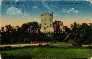 Erdőd, Károlyierdőd, Ardud (Szatmár); Erdődi vár. Vasúti levelezőlapárusítás 1. 1917. / Cetatea Ardud (Castelul Károlyi) / castle, tower (EB)