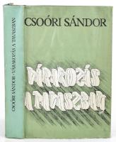 Csoóri Sándor: Várakozás a tavaszban. Szőts István filmrendezőnek DEDIKÁLT! Bp., 1983, Magvető. Kiadói egészvászon kötés, papír védőborítóval, ázott, így a borító ráragadt a kötéstáblákra.