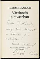 Csoóri Sándor: Várakozás a tavaszban. Szőts István filmrendezőnek DEDIKÁLT! Bp., 1983, Magvető. Kiad...