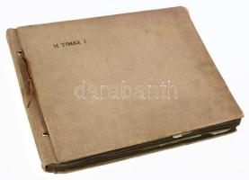 cca 1930-40 Tímár-Theis Mihály zsidó számazású festőművész fotóalbuma, látványos képekkel, pl alkotá...