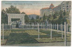 Karlovy Vary, Karlsbad; Hotel Imperial mit Parkanlage (wet damage)