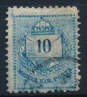 1881 10kr elkent kék festék, foltok, karcok / paint spots, scratches