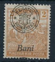 Nagyvárad 1919 Arató 2f elcsúszott felülnyomással, a Bani szó alulra került / shifted overprint. Signed: Bodor