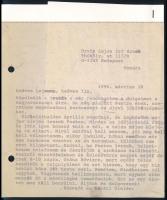 cca 1996 Örvös Lajos (1923-2002) író, költő, műfordító autográf képeslapja, Molnár József (1918-2009...