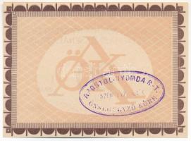 Budapest 1921. 20f "Apostol-Nyomda R.T." T:AU / Hungary / Budapest 1921. 20 Fillér "A...