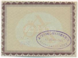 Budapest 1921. 40f "Apostol-Nyomda R.T." T:AU / Hungary / Budapest 1921. 40 Fillér "A...
