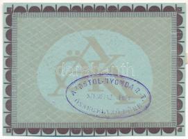 Budapest 1921. 50f "Apostol-Nyomda R.T." T:AU ragasztónyom / Hungary / Budapest 1921. 50 F...