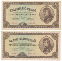 1946. 100.000.000P (2x) sorszámkövetők T:XF,VF