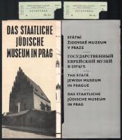 cca 1970-1980 A prágai Zsidó Múzeum 2 db ismertető prospektusa + 2 db belépőjegy