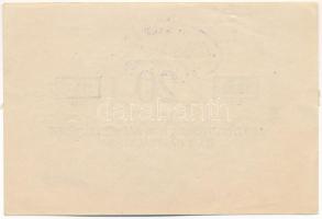 Budapest 1920. 20f "Apostol-Nyomda R.T." T:XF hajtatlan, ragasztónyom / Hungary / Budapest...