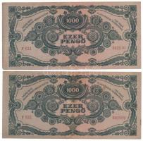 1945. 1000P (2x) sorszámkövetők "F622 002509 - 002510" T:F
Adamo P22