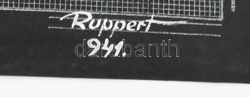 1937-1941 Ruppert jelzéssel: Hímzésminták, 4 db különféle, lapméret: 42x30 cm